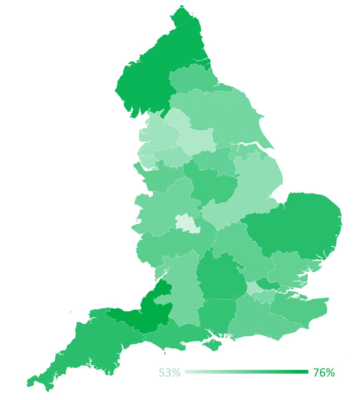 Flu by NHS England area